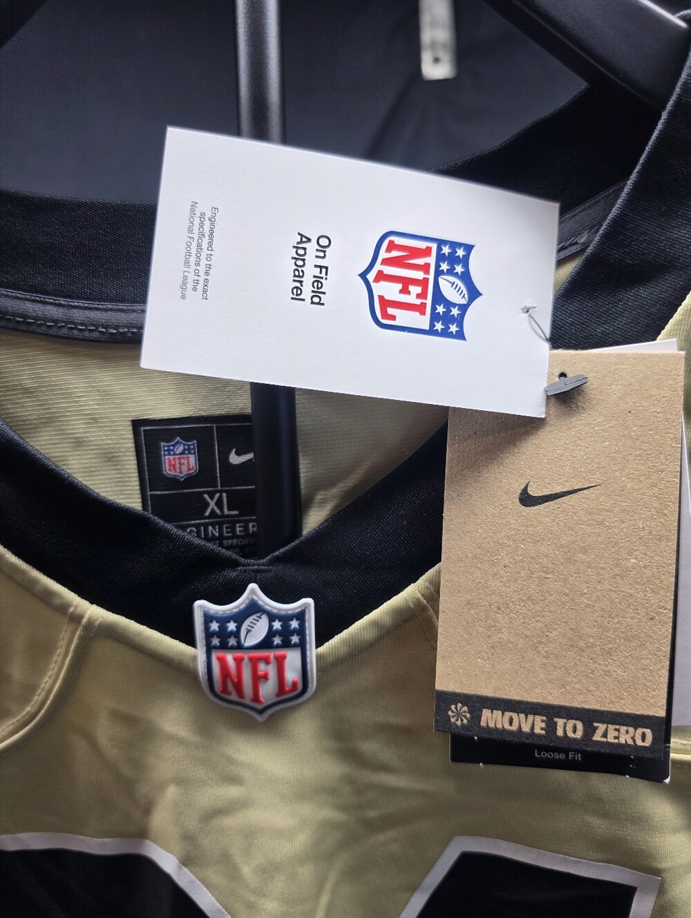 Nike Cameron Jordan #94 New Orleans Saints Jersey Men's XL Gold NFL - Picture 2 of 5